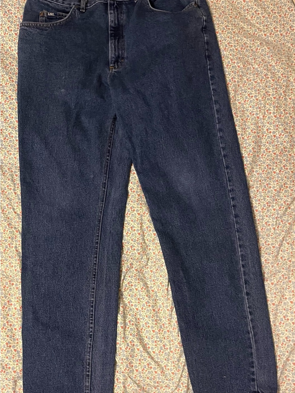 Lee Men's Navy Straight-Leg Jeans vintage late 80s early 90s